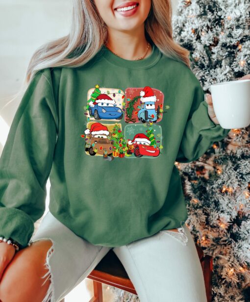 Cars Christmas Shirt Lightning McQueen Tow Mater Sweatshirt Trendy Unique Xmas Gift