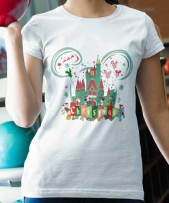 Castle Mickey And Friends Christmas White Tee