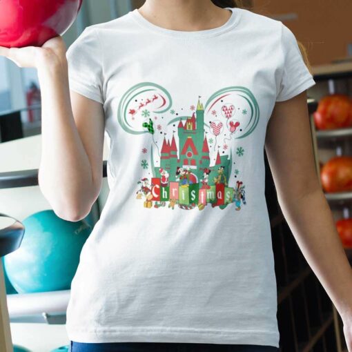 Castle Mickey And Friends Christmas White Tee