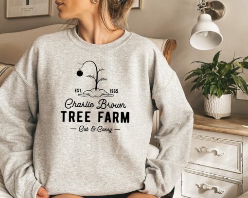 Charlie Brown Christmas Tree Farm Est 1965 Minimalist Sweatshirt