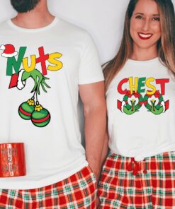 Chest Nuts Matching Christmas Funny Matching Couples Sweatshirt Lovely Unique Xmas Gift