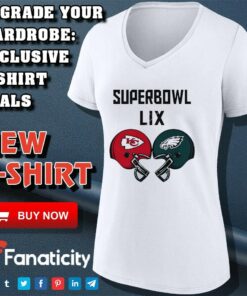 Chiefs vs Eagles 2025 Super Bowl LIX helmet shirt 3 Chiefs vs Eagles 2025 Super Bowl LIX helmet shirt 4