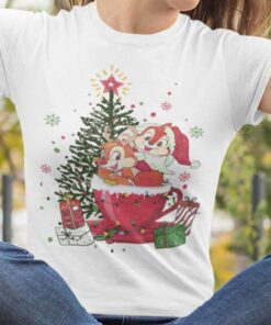 Chip ‘n Dale In A Cup Christmas T-shirt
