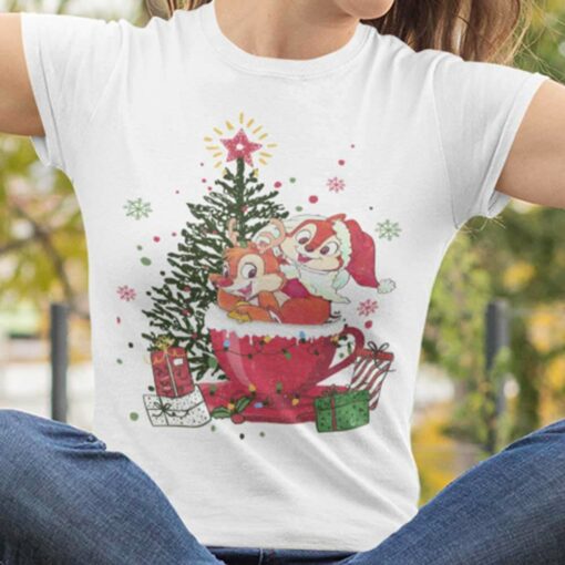 Chip ‘n Dale In A Cup Christmas T-shirt