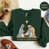 Christian Faith Based Christmas Sweatshirt, For Unto Us A Child is Born Holiday Sweatshirt Lovely Unique Xmas Gift