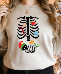 Christmas Announcement Skeleton Baby Sweatshirt Lovely Unique Xmas Gift