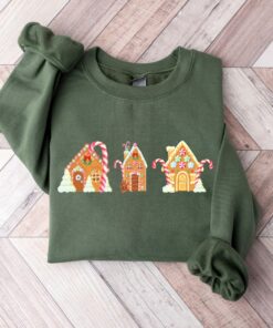 Christmas Bakery Gingerbread Cookie House Sweatshirt Unique Christmas Gift