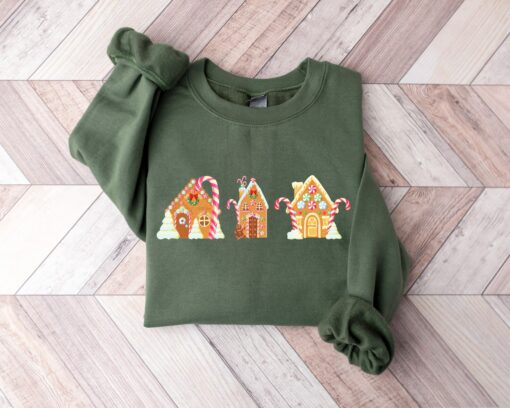 Christmas Bakery Gingerbread Cookie House Sweatshirt Unique Christmas Gift