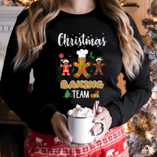 Christmas Baking Team Cute Gingerbread Cookie Sweatshirt Lovely Unique Xmas Gift For Chef