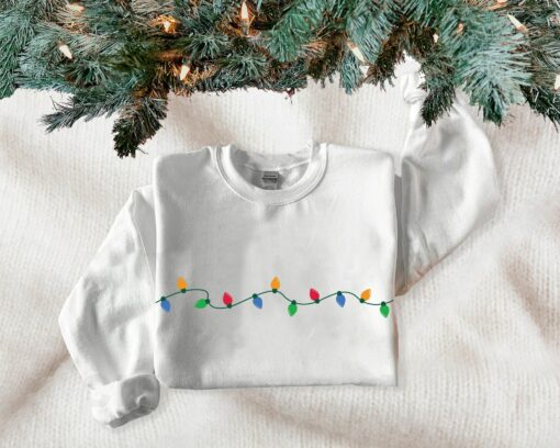 Christmas Bling Cute Lights Sweatshirt Lovely Unique Xmas Gift