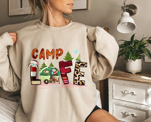 Christmas Camp Life Holiday Camping Sweatshirt