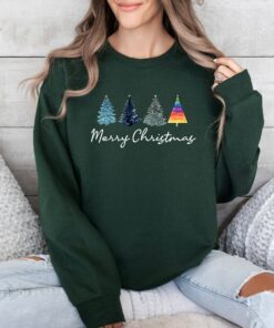 Christmas Colorful Cute Tree sweatshirt