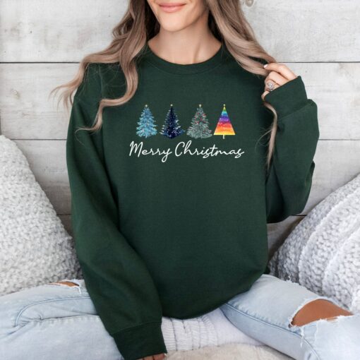 Christmas Colorful Cute Tree sweatshirt