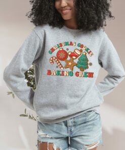 Christmas Cookie Baking Crew Vintage Christmas Sweatshirt Cute Unique Xmas Gift