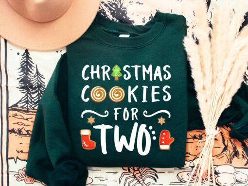 Christmas Cookies For Two Pregnant Xmas Sweatshirt