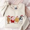 Christmas Cow Farm Animals Sweatshirt Lovely Unique Xmas Gift