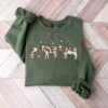 Christmas Cute Cow Sweatshirt Lovely Unique Xmas Gift
