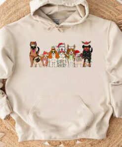 Christmas Cute Dog Lights Sweatshirt Lovely Unique Xmas Gift