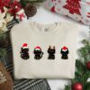 Christmas Cute Meowy Black Cat Sweatshirt