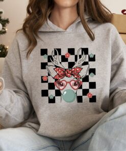 Christmas Cute Reindeer Sweatshirt Lovely Unique Xmas Gift