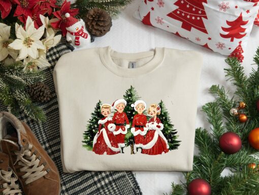 Christmas Cute Santa Claus Outfit White Movie Sweatshirt