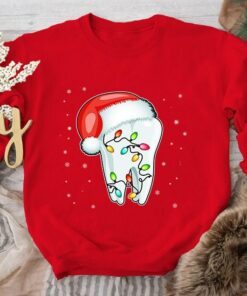 Christmas Dentist Hygiene With Lights Sweatshirt Lovely Unique Xmas Gift