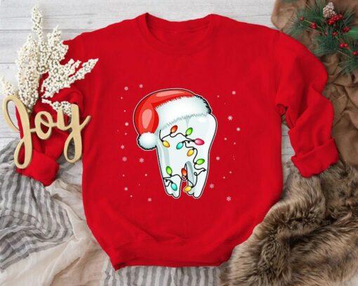 Christmas Dentist Hygiene With Lights Sweatshirt Lovely Unique Xmas Gift