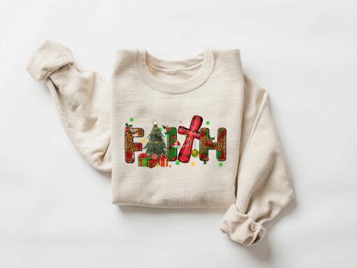 Christmas Faith Religious Sweatshirt Lovely Unique Xmas Gift For Christian