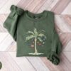 Christmas Florida Tropical Palm Tree Sweatshirt Lovely Unique Xmas Gift