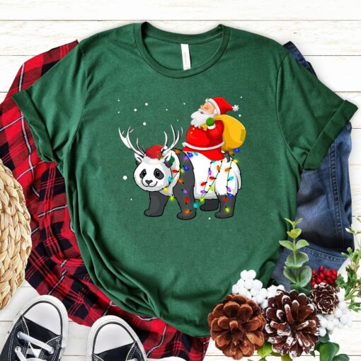 Christmas Funny Cute Panda Santa Hat Pandas Bear Xmas Sweatshirt