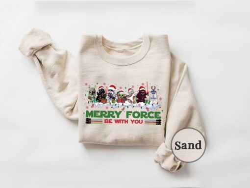 Christmas Galaxy War Merry Force Be With You Sweatshirt