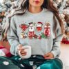 Christmas Holiday Cocktails Wine Snowman Sweatshirt Unique Xmas Gift