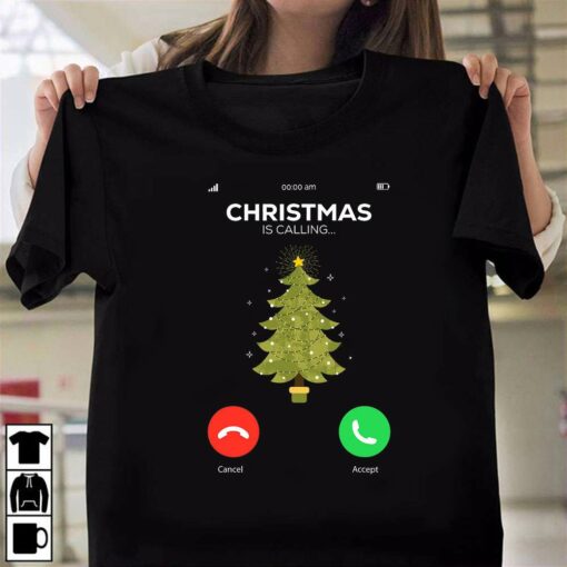 Christmas Is Calling Christmas Tree T-Shirt