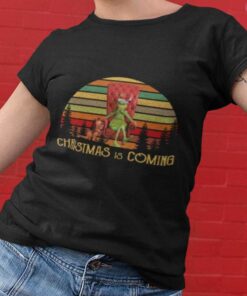 Christmas Is Coming 80s T-shirt The Grinch