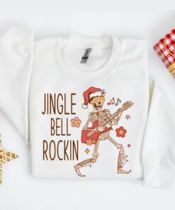Christmas Jingle Bell Rockin Funny Skeleton Sweatshirt Lovely Unique Xmas Gift