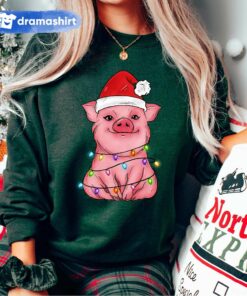 Christmas Lights Cute Pig Sweatshirt