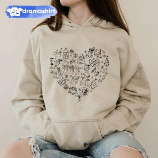 Christmas Little Things Heart Hoodie