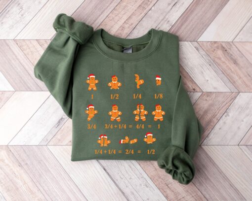 Christmas Math Teacher Gingerbread Sweatshirt Cute Unique Xmas Gift