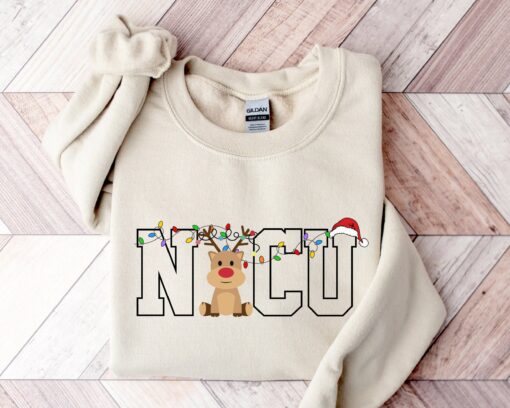 Christmas NICU Reindeer Nurse Sweatshirt Lovely Unique Xmas Gift