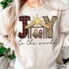 Christmas Nativity Scene Joy To The World Sweatshirt Unique Gift For Christian