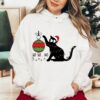 Christmas Naughty Cat Ho Ho Ho Funny Sweatshirt Lovely Unique Xmas Gift