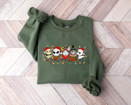 Christmas Nightmare Horror Characters Sweatshirt Lovely Unique Xmas Gift