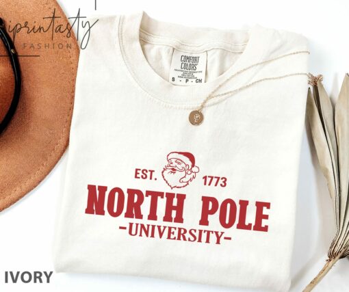 Christmas North Pole University EST 1773 Sweatshirt Trendy Unique Xmas Gift