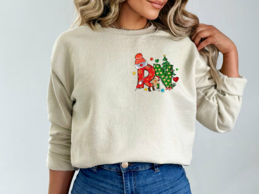 Christmas Nurse RN Cute Cookies Sweatshirt Unique Xmas Gift