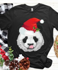 Christmas Panda Santa Hat Pandas Bear Xmas Sweatshirt Cute Unique Gift