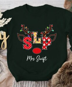 Christmas Personalized Name SLP Christmas Teacher Holiday Sweatshirt Lovely Unique Xmas Gift