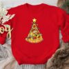 Christmas Pizza Tree Sweatshirt Lovely Unique Xmas Gift