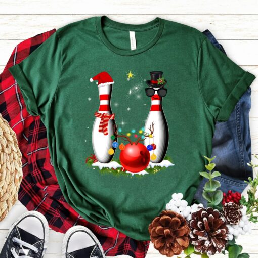 Christmas Red Bowling Ball Funny Sweatshirt Cool Unique Xmas Gift For Sports Lover