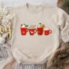 Christmas Red Iced Coffee Sweatshirt Lovely Unique Xmas Gift