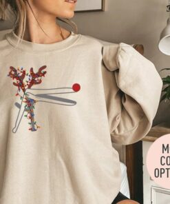 Christmas Reindeer Speculum Nurse Sweatshirt Unique Xmas Gift For Midwife